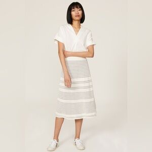 EUC RTR Kate Spade Cotton Striped Skirt Needs new elastic inside waist band S